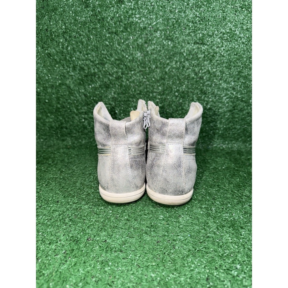 Rare Puma Eskiva Mid Silver Leather Shoes Boxing Sneakers Vtg Womens Size 7 US - Picture 6 of 12